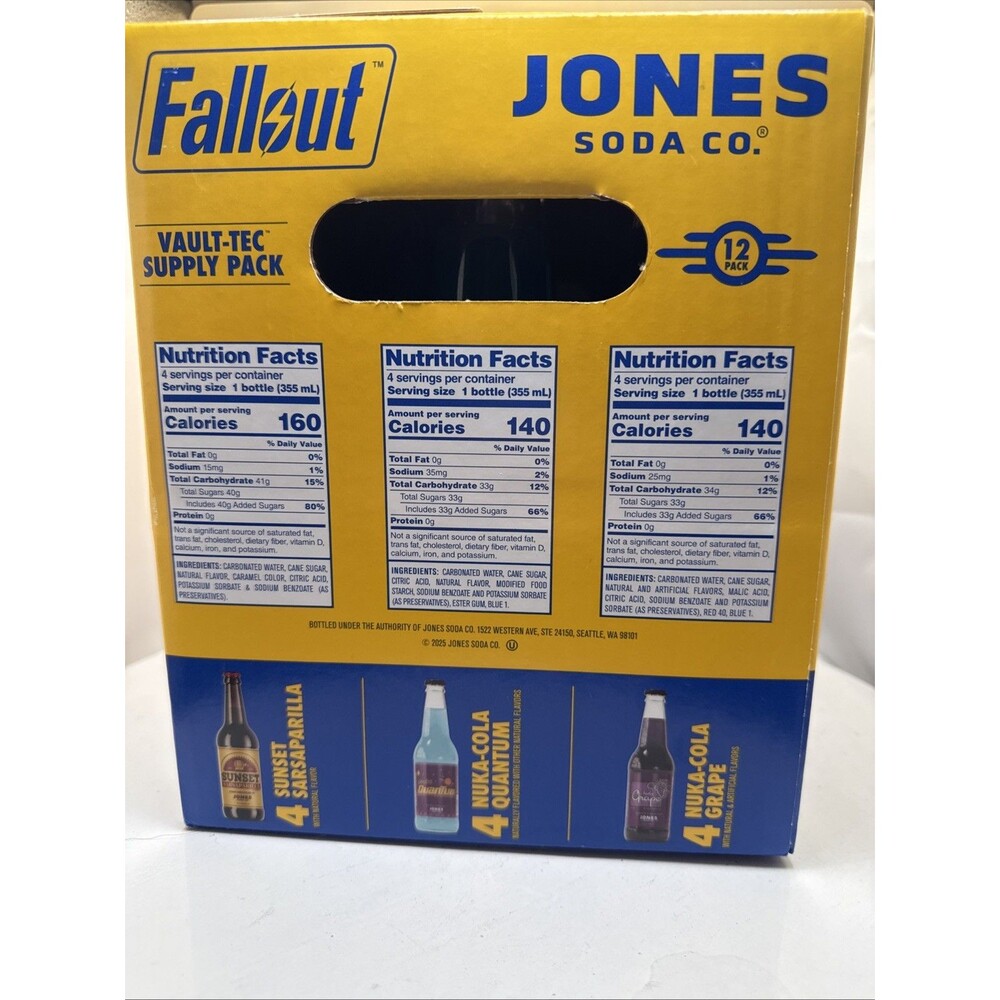 Fallout x Jones Soda Co - Vault-Tec Supply Pack, 12 fl oz, 12-pack - Picture 4 of 5